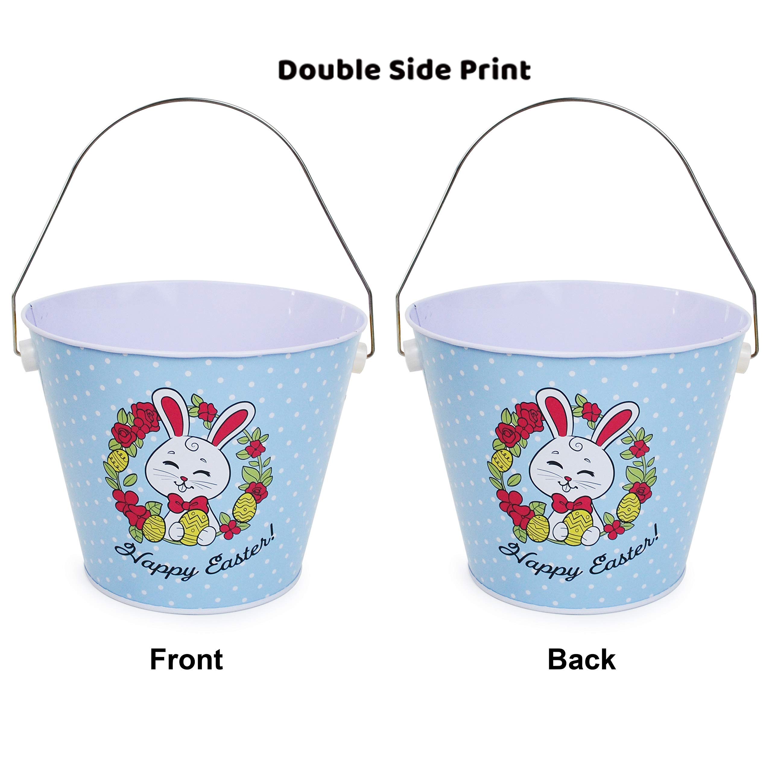 Buy JOYIN 6 Pcs Easter Metal Buckets Easter Bunny Pail Baskets for
