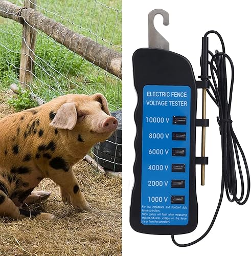 Miniatura 4 de AYNEFY Probador de valla Luces indicadoras de neón Probador de valla para granjas Probador de voltaje de valla eléctrica Buscador de fallas Equipo