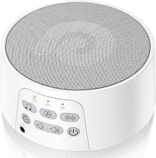 Dreamegg White Noise Machine - D3 Pro Sleep Sound Machine, Rechargeable Noise Machine for Sleeping, 29 HiFi Sound, Battery or Adapter, Auto-Off Timer, Portable Sound Machine for Baby Adult Home Travel -White