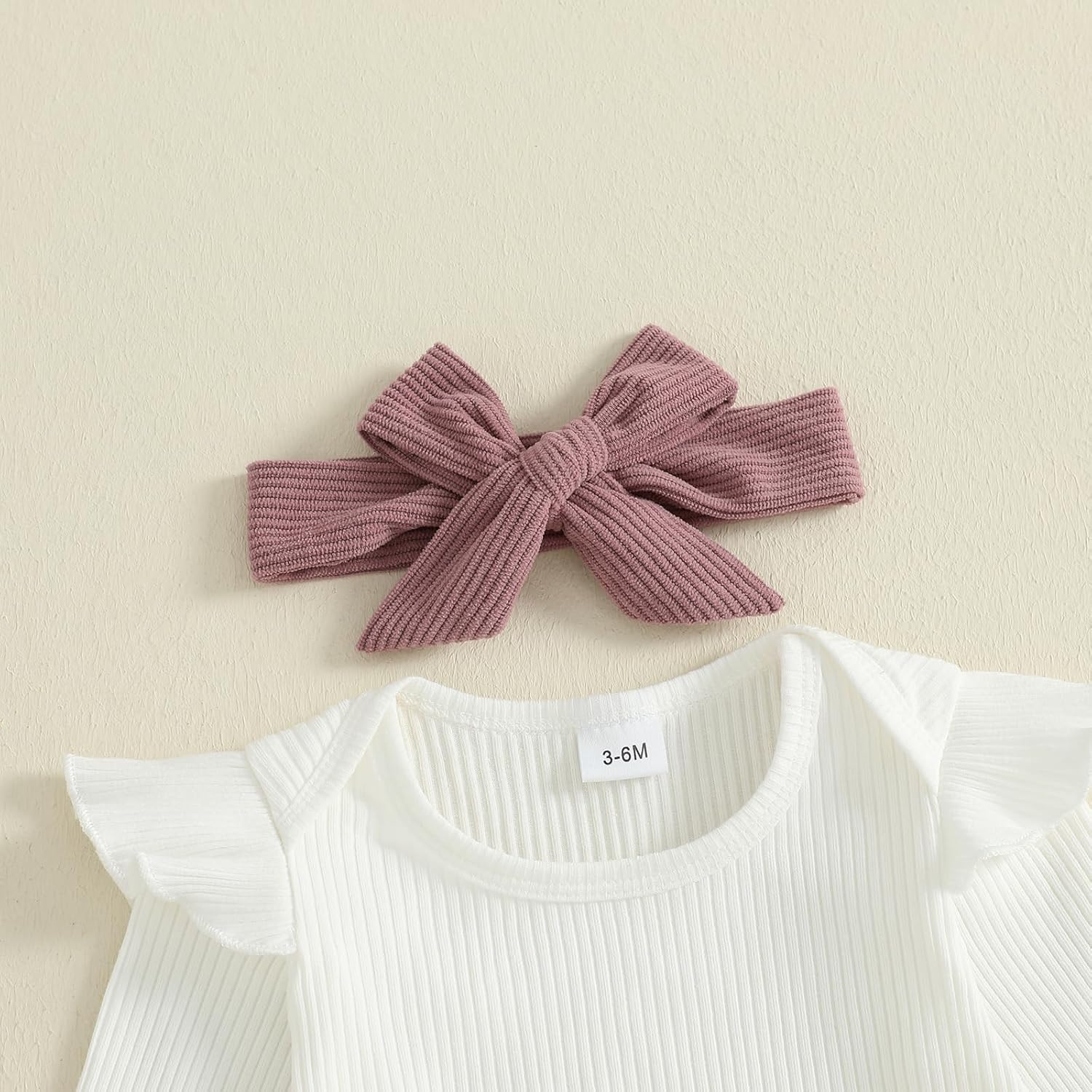 MoZiKQin Baby Girl Halloween Outfit Long Sleeve Ruffle Romper Ghost Embroidery Overall Dress Headband Cute Fall Clothes - Image 4