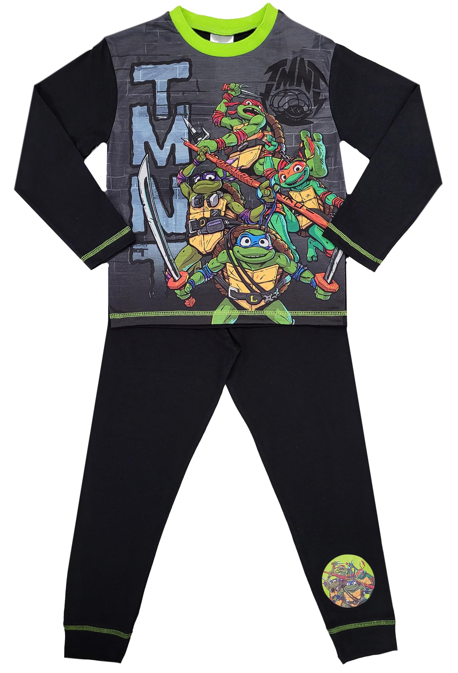 Teenage Mutant Ninja Boys Tmnt Black Turtles Tmnt Pyjamas (, 9-10 Years)