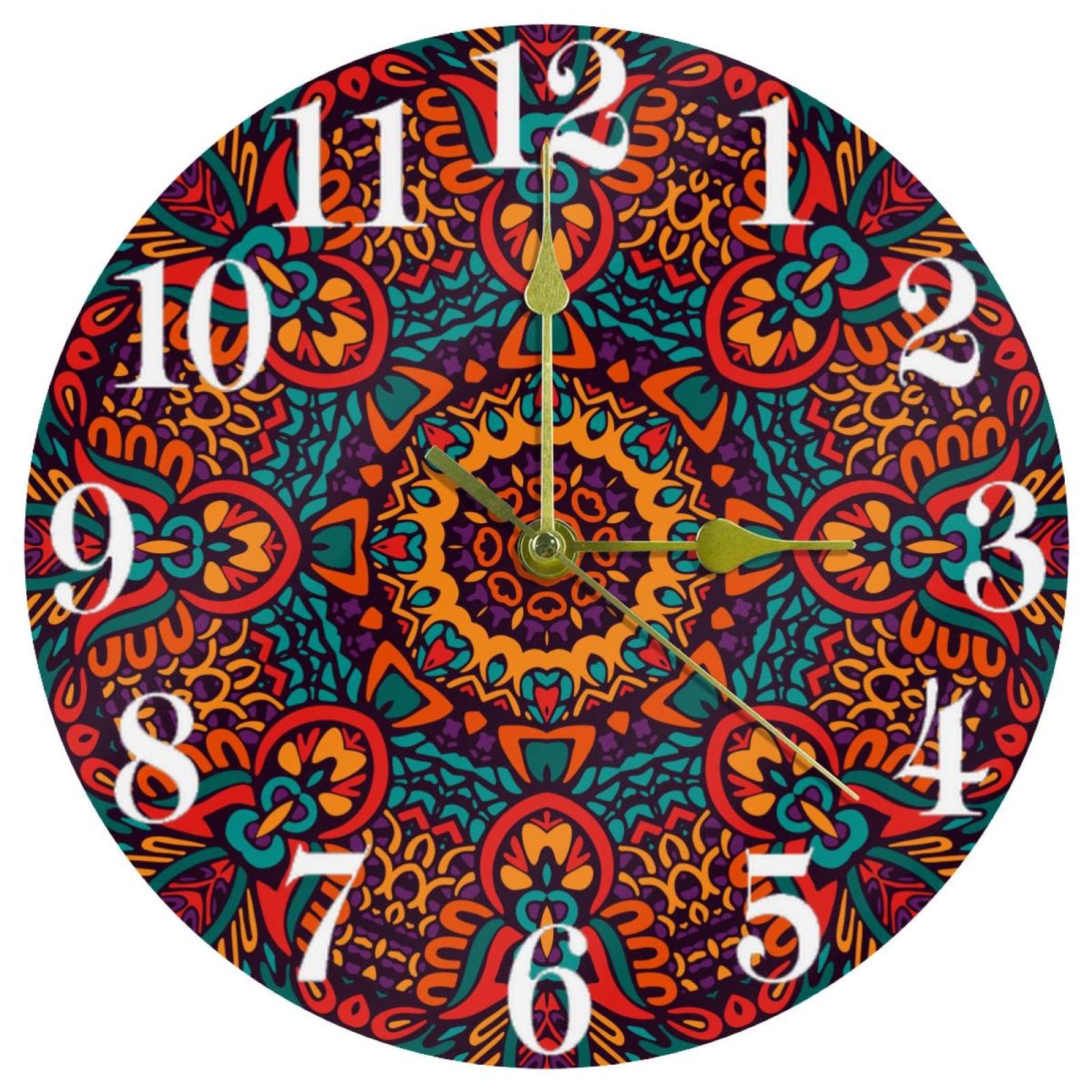Horloge murale bohème à motif fleur pour cuisine et bureau une ambiance zen au quotidien