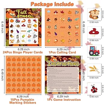 The Fall Bingo MastersAtTheWitchTrials 英 Amazon.com: X1zuue 41Pcs Fall Bingo Games for Kids