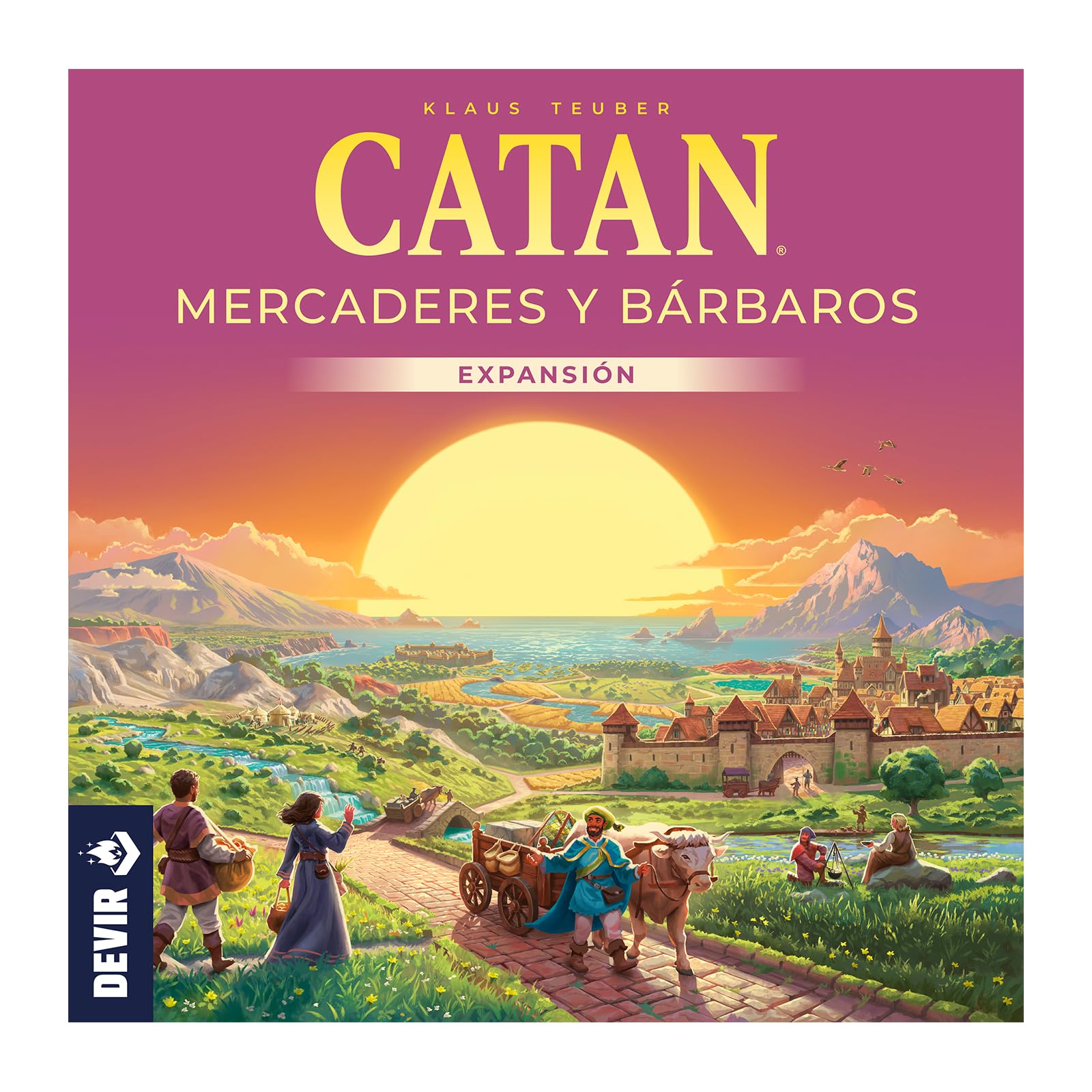 Devir - Catan: Mercaderes y Barbaros Expansión, Juego de Mesa, para jugar en Família, o con Amigos, 10 años (BGMERCADERES)