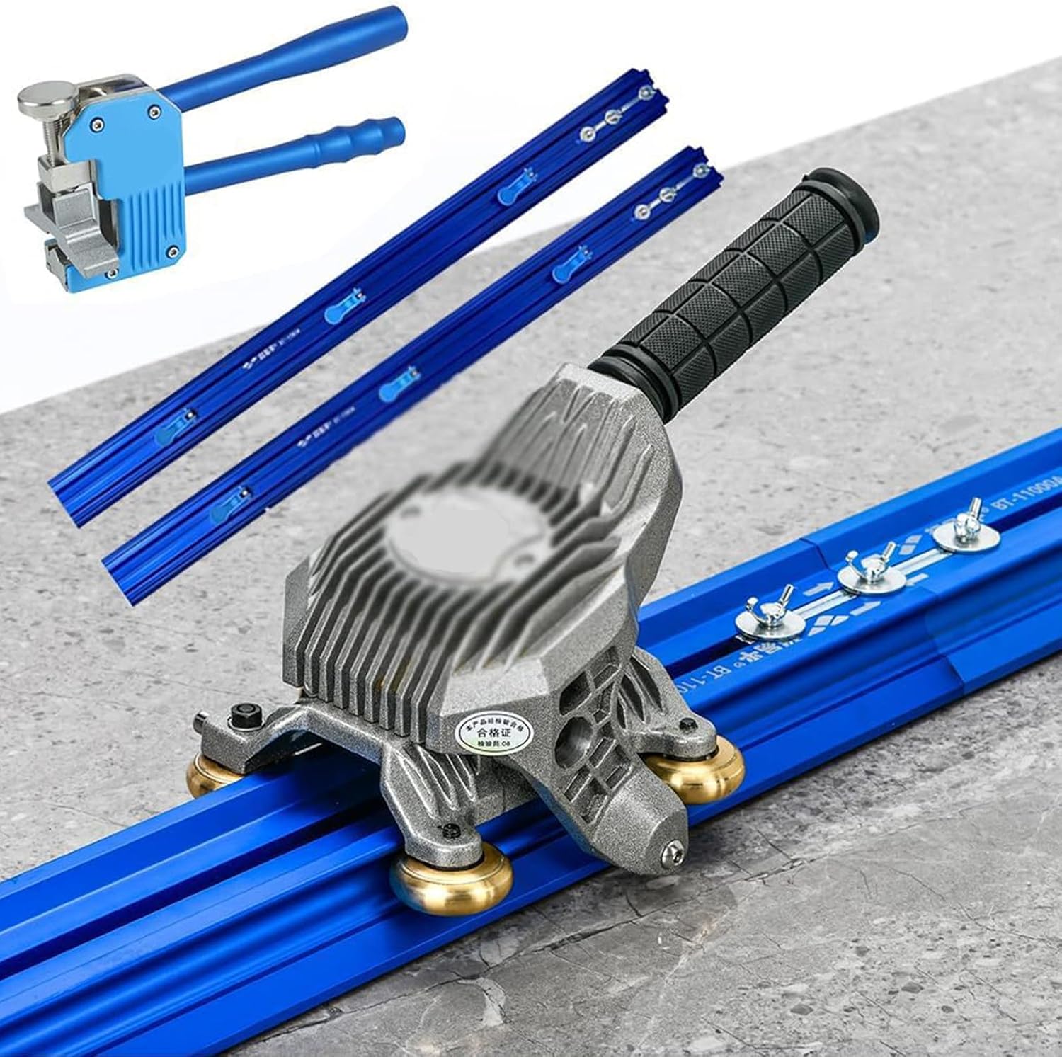 Tile Cutter, Professional Porcelain Slab Cutting Machine, with Double Rails/Glass Suction Cup,for Ceramic Porcelain Tiles (2.30M)