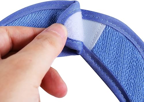 Miniatura 6 de Paquete de 12 baberos de algodón de rizo, baberos unisex con relleno de fibra impermeable para alimentación, dentición, babeo