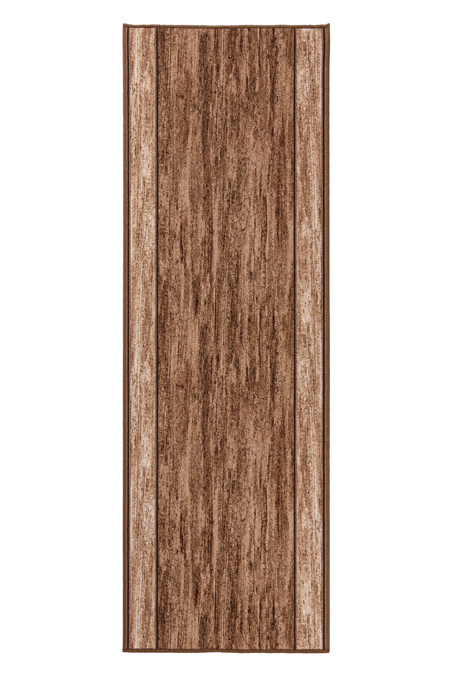 Mazovia Alfombra de Pasillo Larga - Alfombra Antideslizante Moderno - Pelo Corto - Alfombras de Pasillo por Metros - Alfombras para Pasillos Largos - Marrón - 67 x 350 cm