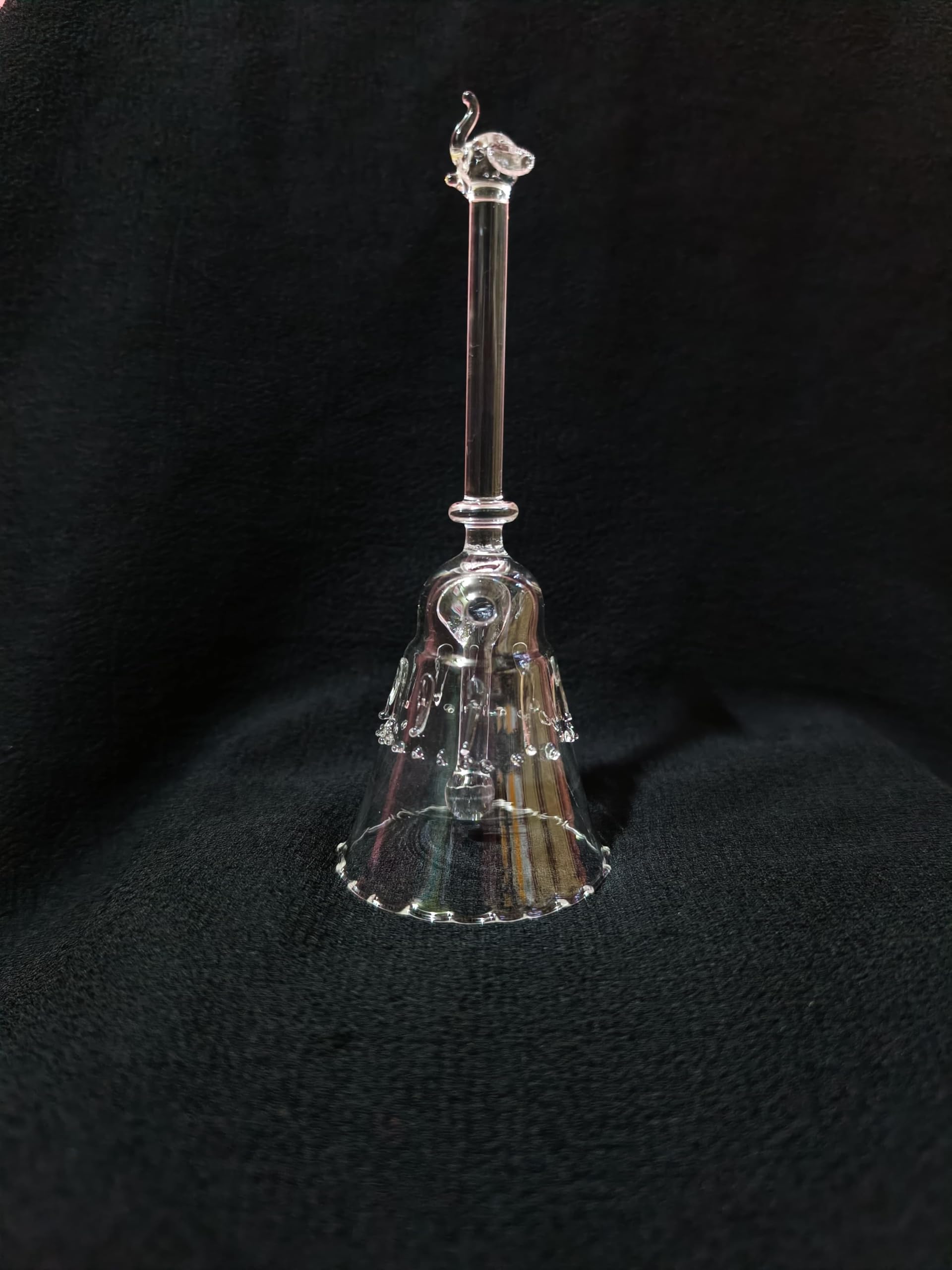 Generic Handheld Glass Elephant Top Bell, 5 Inch Height, Religious Occasion Gift, Decorative Bell-image-19