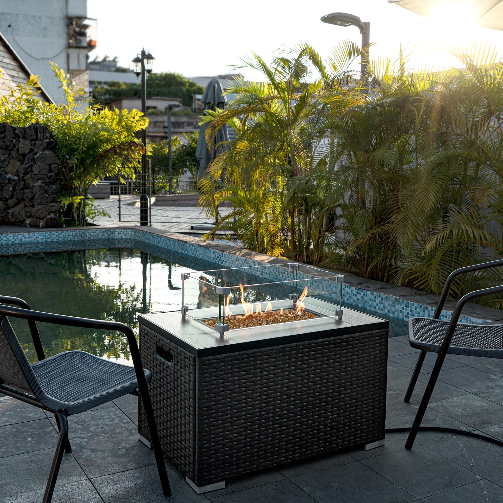 Snapklik.com : 10lbs Fire Glass, 1/4 Reflective Glass Fire Pit Rocks ...
