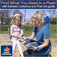 Vista 7 de KEEP>GOING - Kit infantil de primeros auxilios, para viajes, 130 piezas, botiquín pequeño para automóvil, hogar, bolso, pañalera y mochila, apósitos