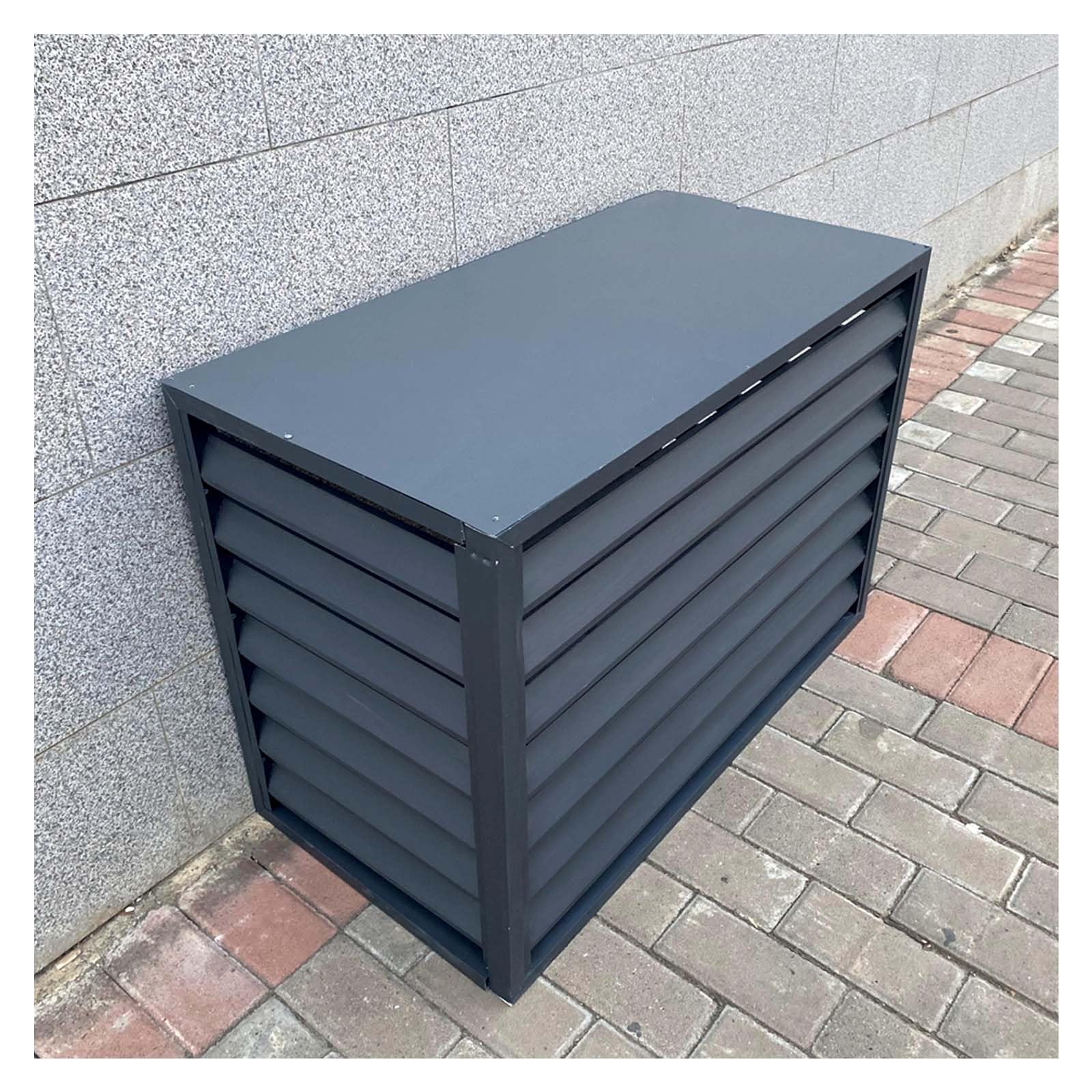AYCDL Outdoor Air Conditioner Cover - Durable Aluminum Fence Screen Rack for Garden Patio Protection,Grey-110x60x80cm
