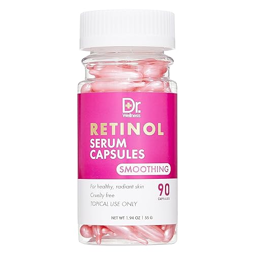 Dr. Wellness Cápsulas de suero de retinol - Fórmula suavizante  90 cápsulas  Promueve una piel saludable y radiante  Reduce las líneas finas