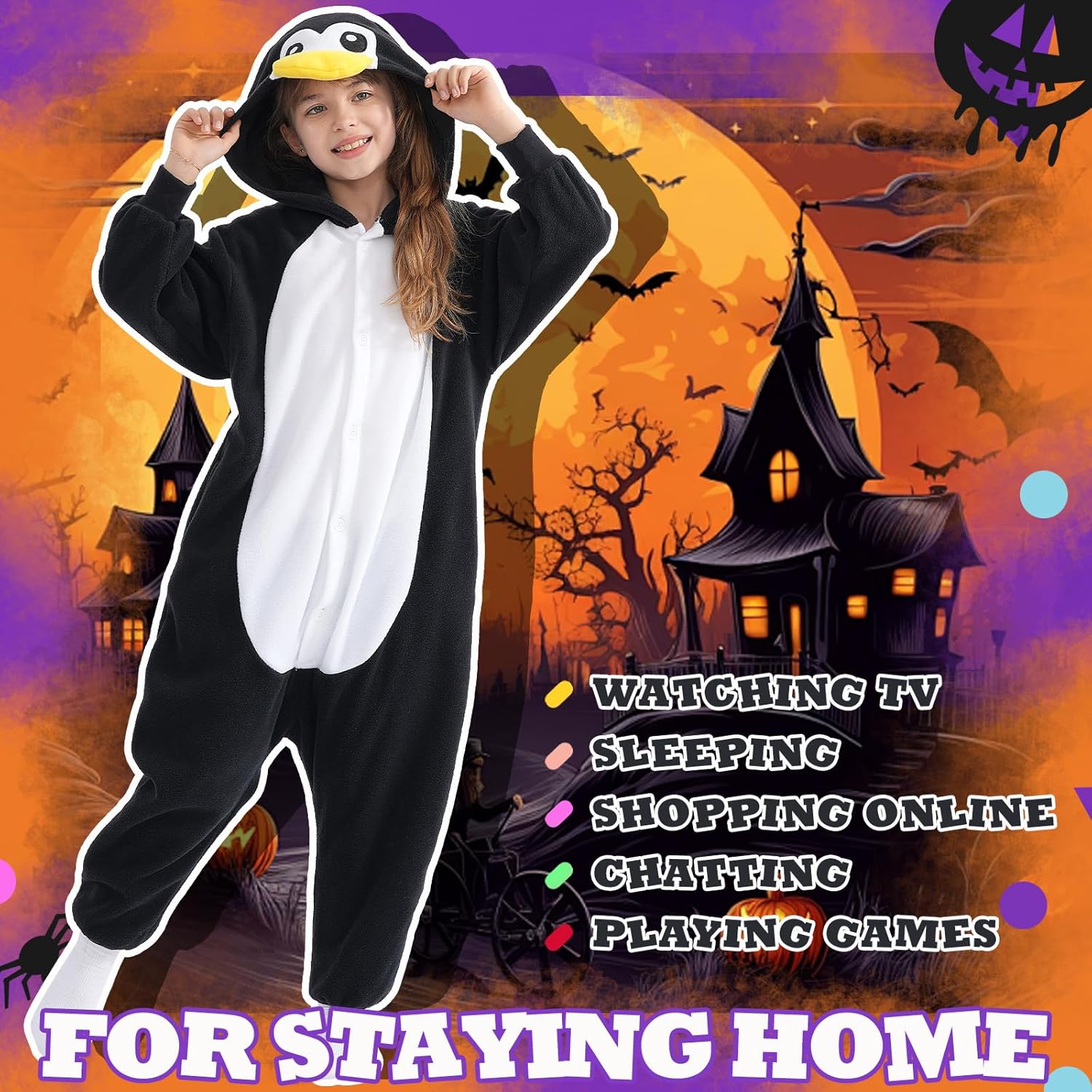 Beauty Shine Onesie Cartoon Animal Costume One Piece Pajamas Cosplay Halloween Christmas Sleepwear Jumpsuit Homewear - Image 3