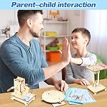 5 in 1 STEM Kits & Science Toys for Kids Ages 8-14, Wooden Building Crafts & 3D Puzzles, Engineering Experiment Projects, Educational STEM Toys Gift for Boys & Girls 8-10 11-12 13-14 Year Old
