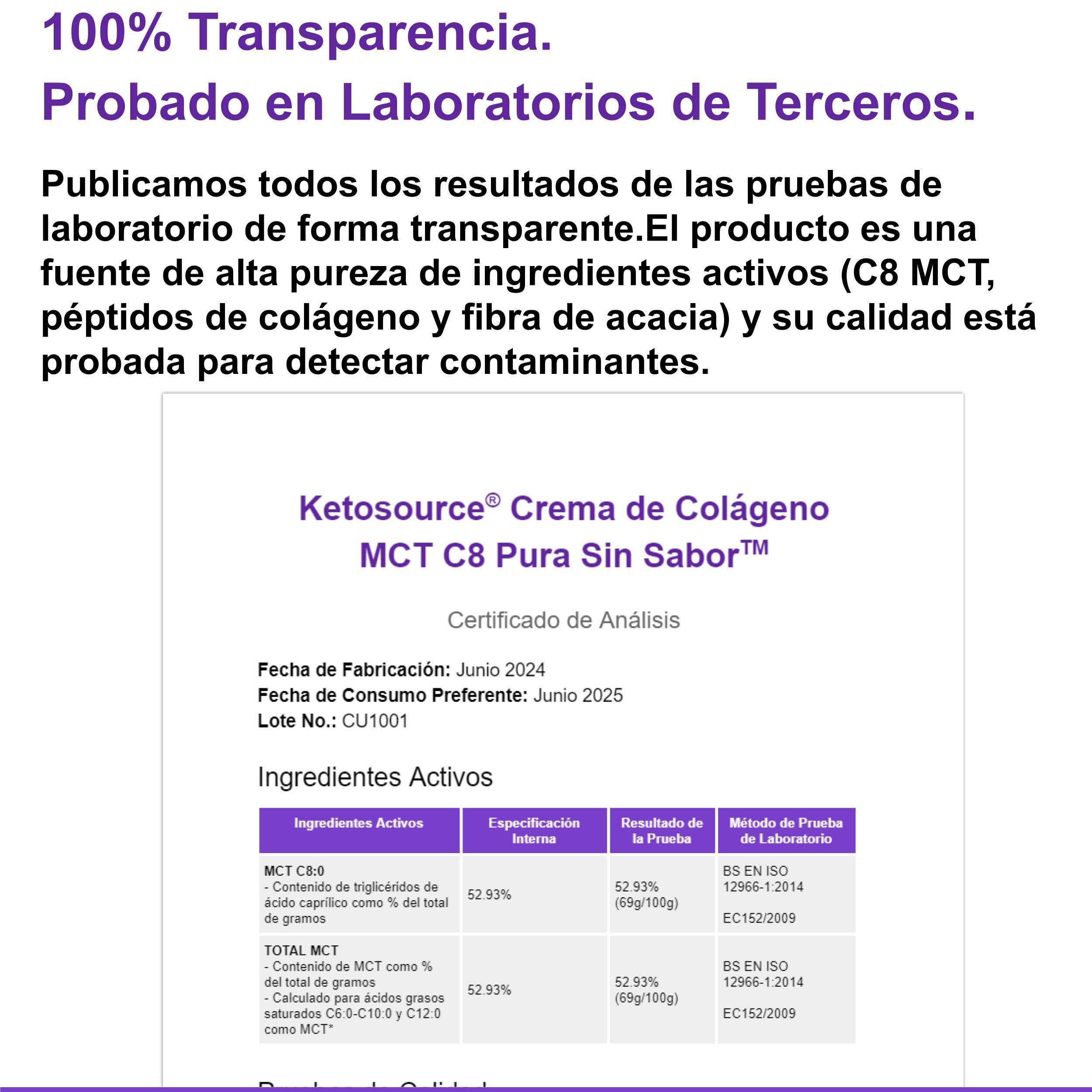 Creamer de Colágeno C8 MCT | Keto y Colágeno en Uno | 500g Natural