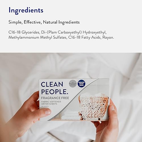 Miniatura 10 de Clean People - Sábanas suavizantes de telas naturales, a base de plantas, ecológicas, suavizan y eliminan naturalmente la adherencia estática,