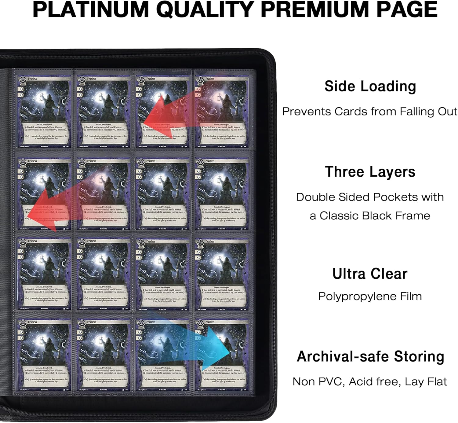Premium1024 Pockets card guard binder for pokemon cards,16-Pocket penny sleeves,card sleeves storage album,top Side Loaders trading card binder for TCG,photocard holder for magic the gathering