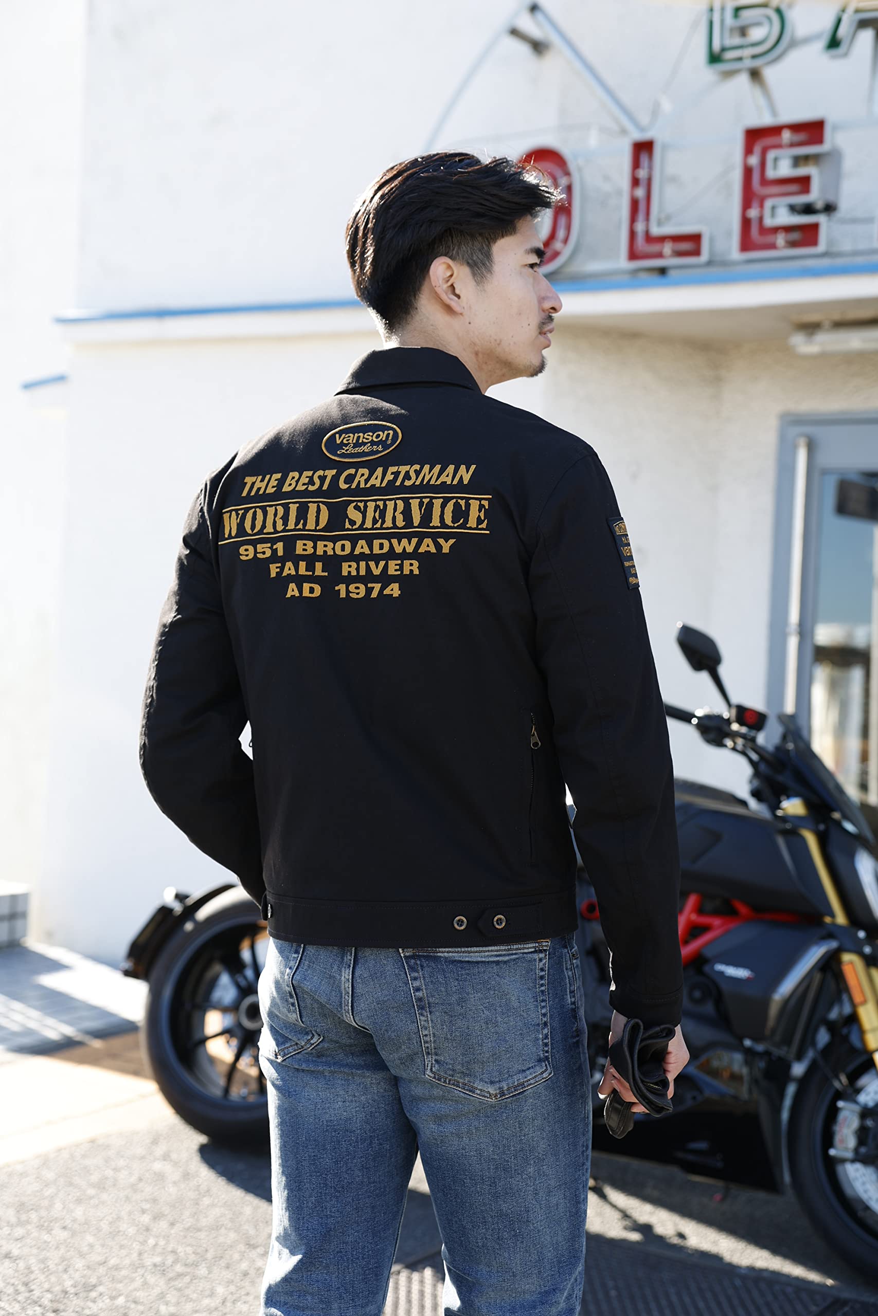 Amazon.co.jp: [バンソン] アウター コットンジャケット メンズ 