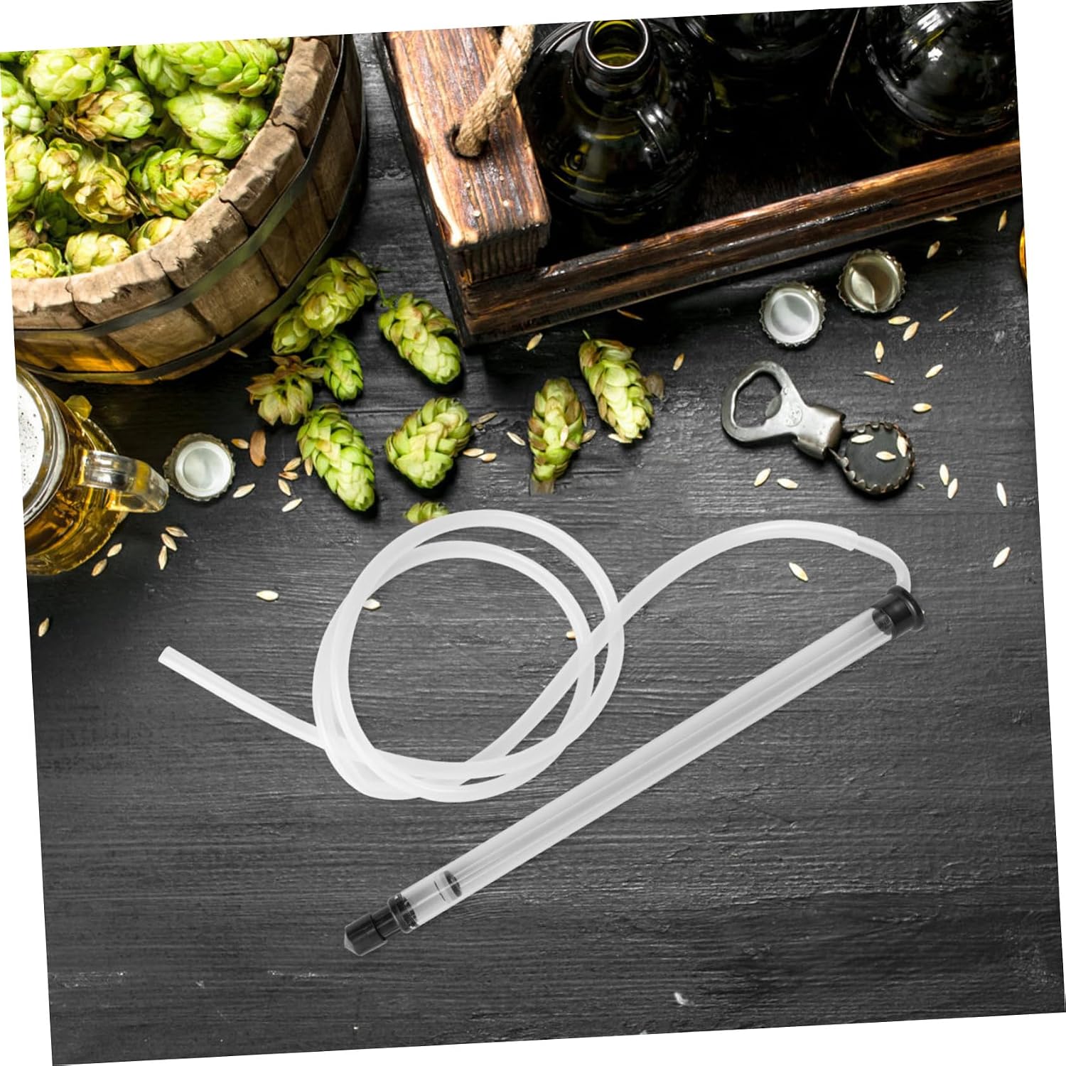 Reusable Siphon Tubing for Wine Transfer Automatic Syphon Hose with Clear Tube for Home Brewing and Liquid Transfer