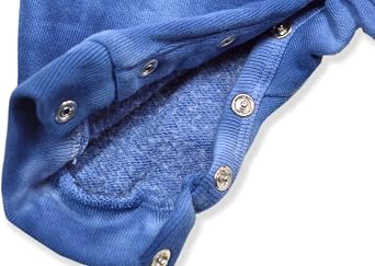 POLO RALPH LAUREN Boys Kids Tie Dye Kangaroo Pocket Long Sleeve Fleece Lined Coveralls, (12M 12 Months, Blue)