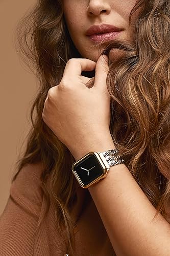 Miniatura 6 de Anne Klein Pulsera de cadena de moda para Apple Watch, segura, ajustable, repuesto de correa de Apple Watch, se adapta a la mayoría de muñecas