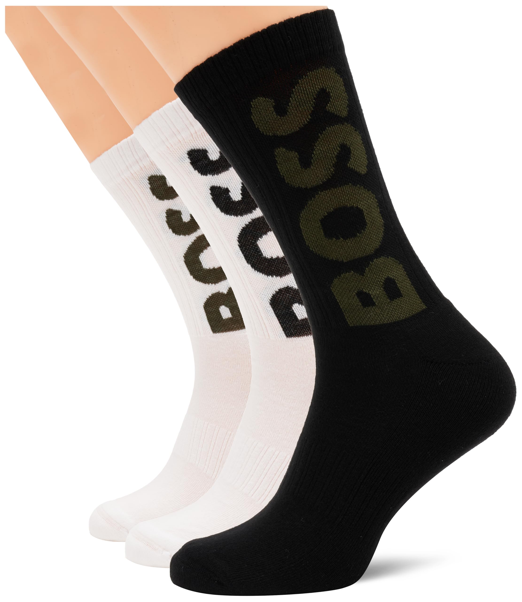 BOSS Herren 3p Qs Rib Logo CC Short_Socks