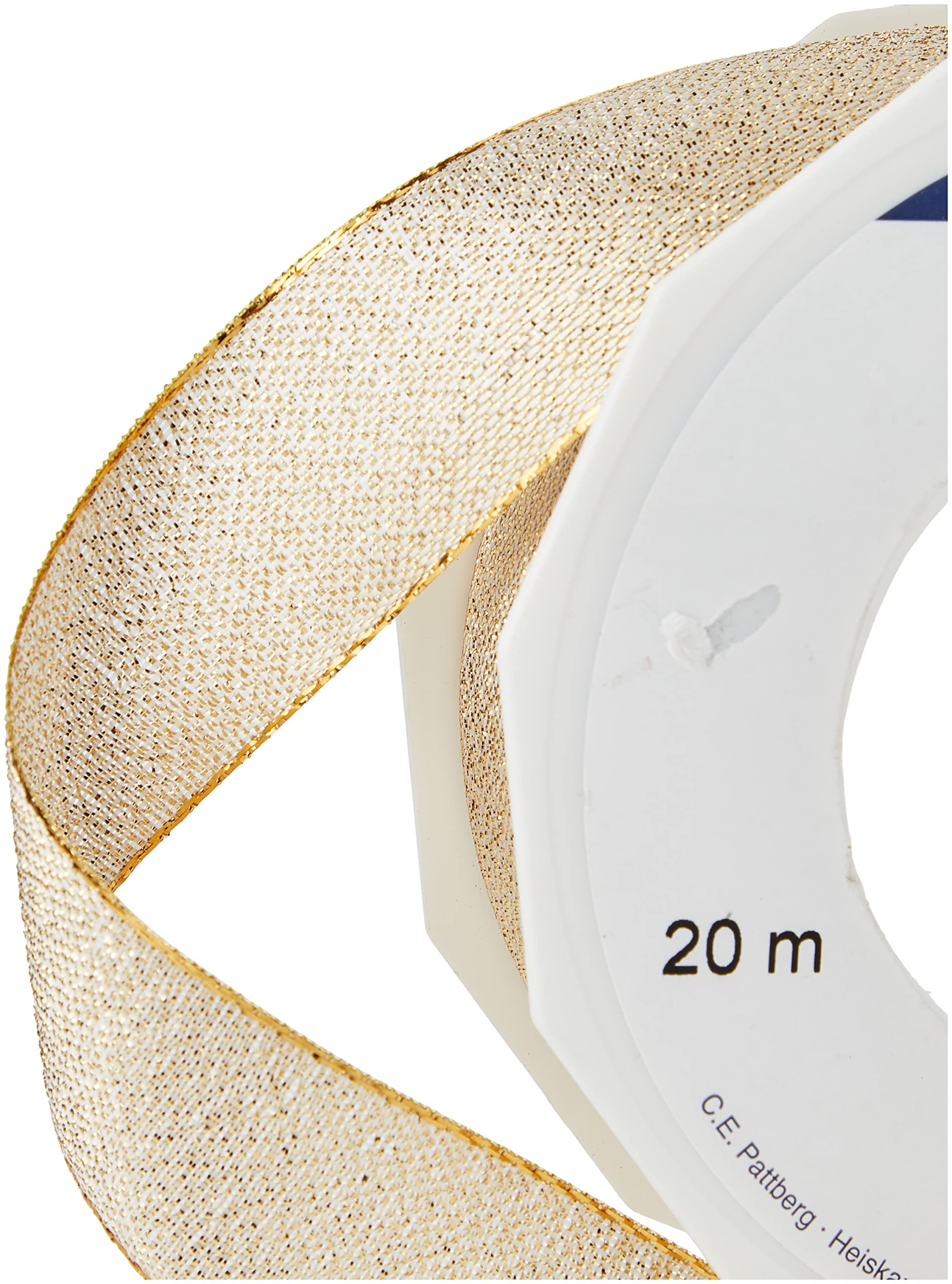 C.E. Pattberg Geschenkband „Wien“ Silber – 20 M, 40 Mm Breit – Dekoband Zum Verpacken & Basteln, Made In Germany