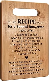 Popular Babysitter Gifts, Cutting Board Gift for Babysitter, Babysitter Appreciation Gift, Thank You Gift or Birthday Gifts for Babysitter
