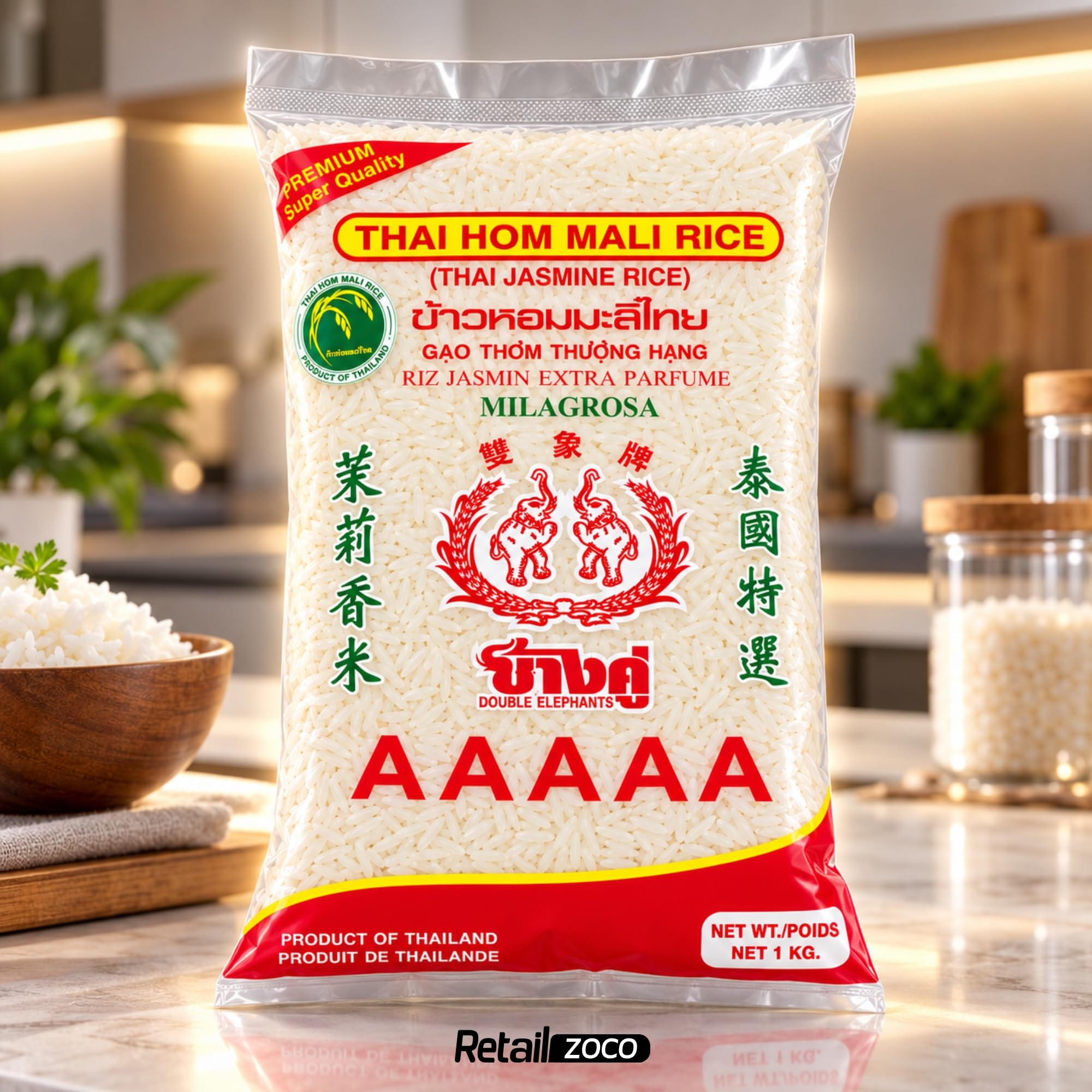 Arroz Jazmín Double Elephant, Origen Tailandia, 1 Unidad de 1 Kg - imagen 6