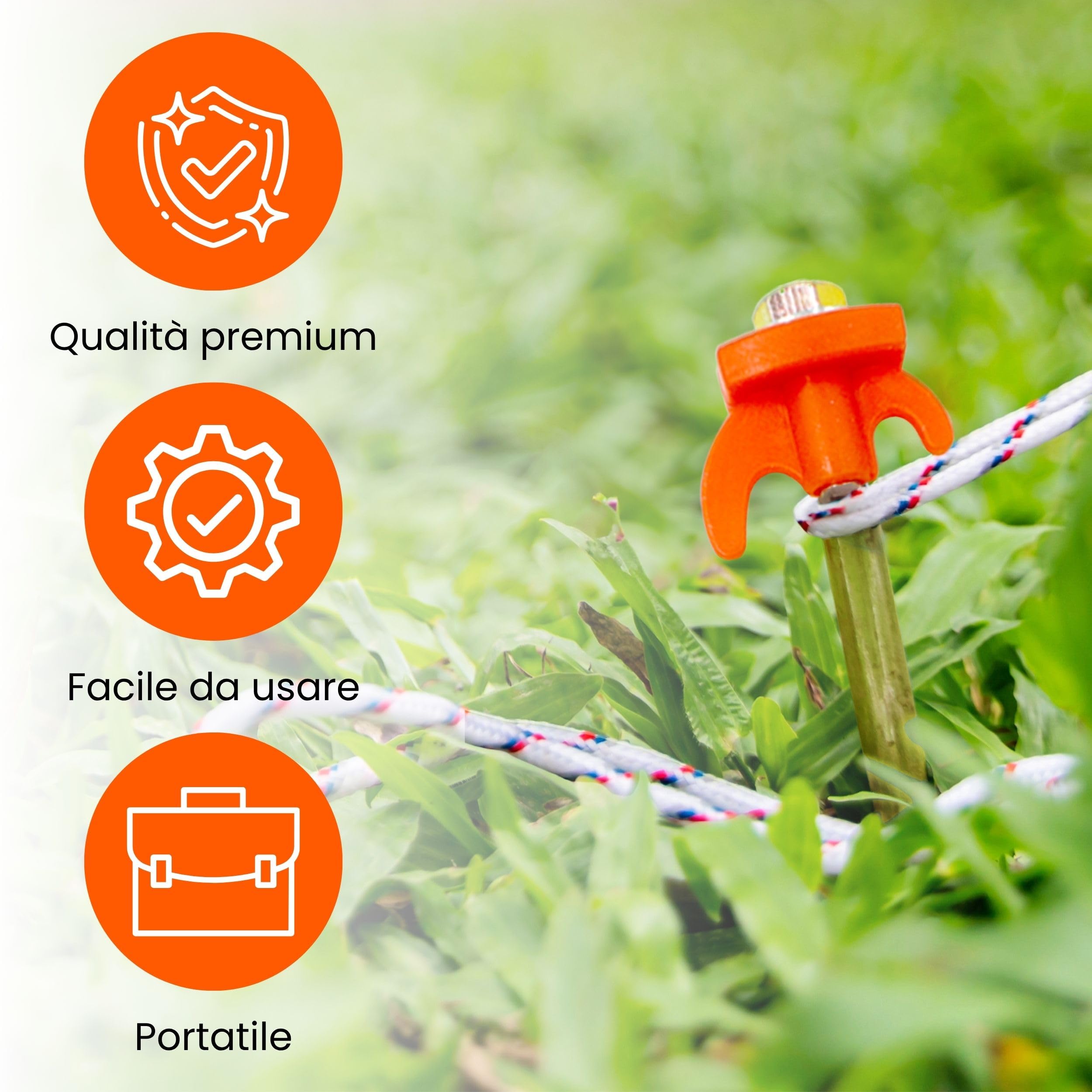 24 Pacco di Picchetti Tenda Campeggio in Metallo per Terreni Duri - Picchetti per Tenda Arancioni a vite Pesanti, Picchetti Campeggio, Picchetti Ancoraggio (20,5cm)