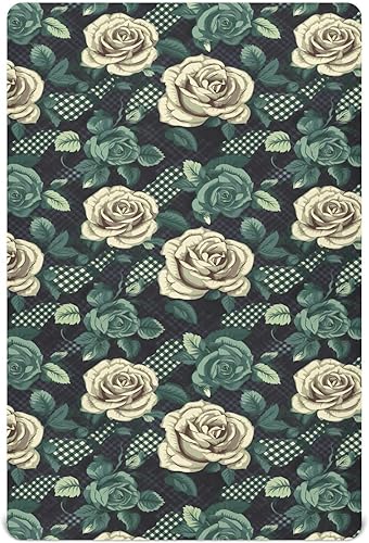 Fitted Crib Sheets White Roses Baby Crib Sheets for Boy & Girl Toddler Mattress Sheets 21216581