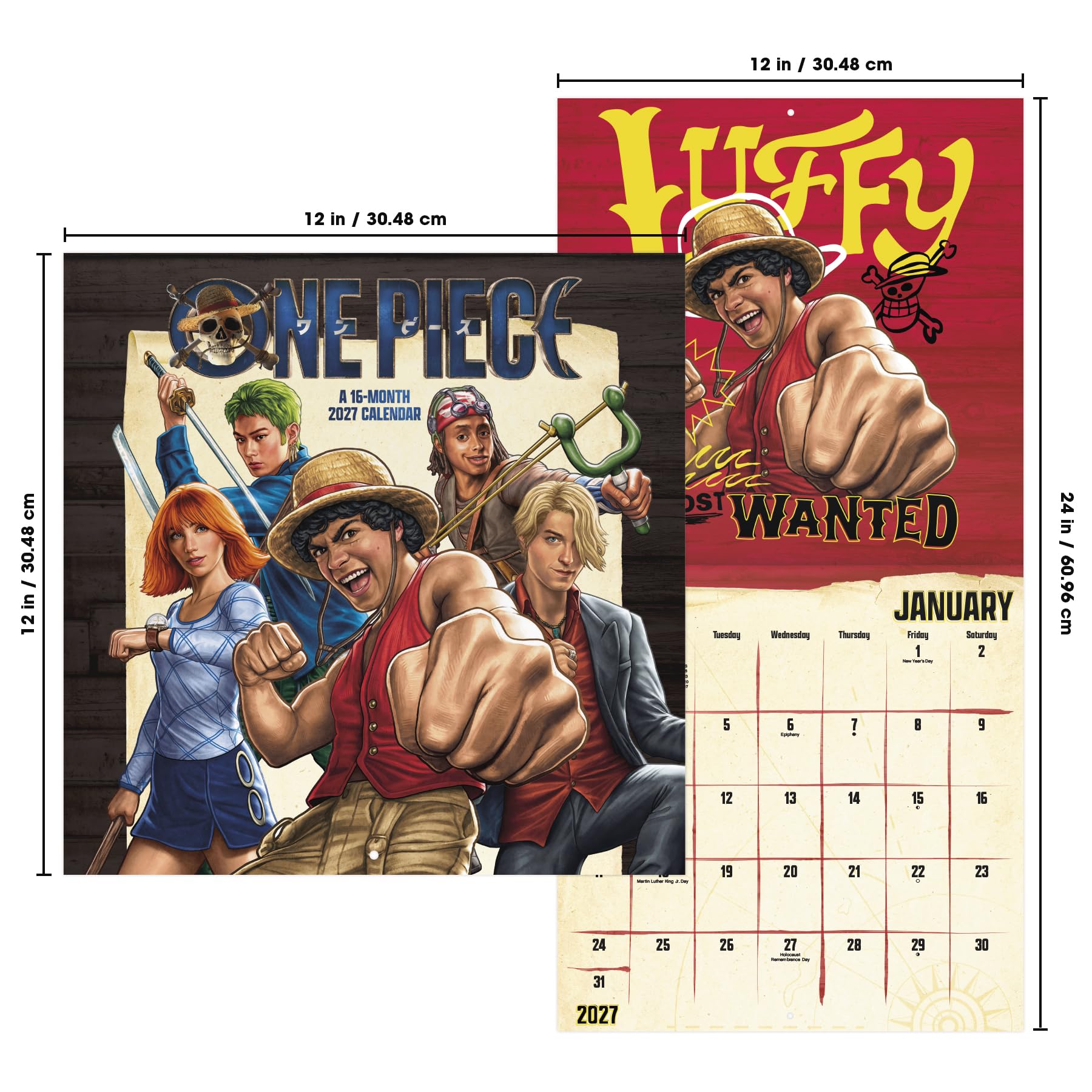 2027 Netflix One Piece: Season 2 Wall Calendar