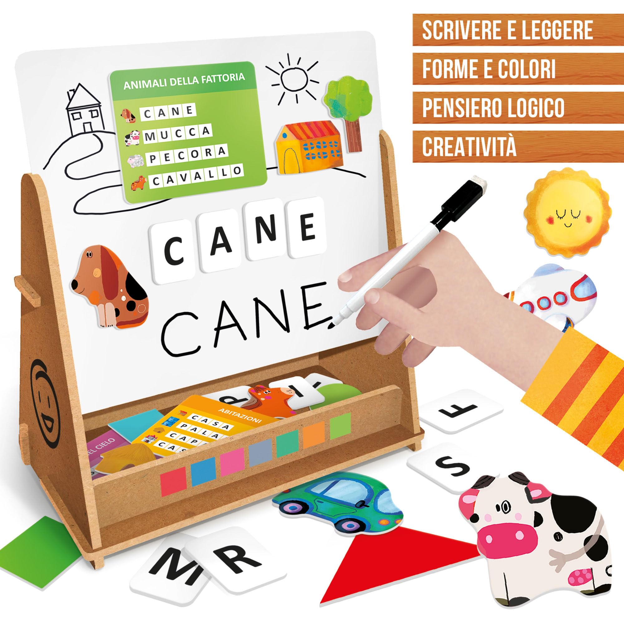 Gadpiparty Lavagna Matematica In Feltro Per Bambini - Giocattolo Educativo Per Addizioni E Sottrazioni, 30x30 Cm