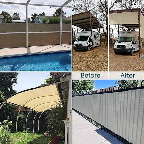 Miniatura 3 de Vallado de latón marrón con una franja negra para privacidad comercial, 130 GSM (tamaños personalizados disponibles)