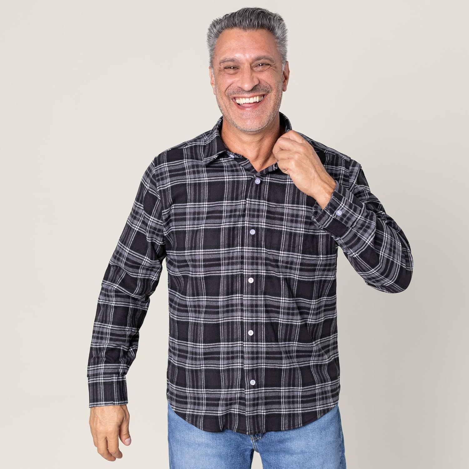 Joe & Bella Men's Magnetic Button Flannel Shirt - Adaptive Magnetic Shirts for Men