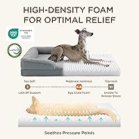 Vista 90 de Bedsure - Cama ortopédica extragrande para perros, sofá cama lavable para perros extragrandes, espuma de soporte con funda extraíble y lavable, negro