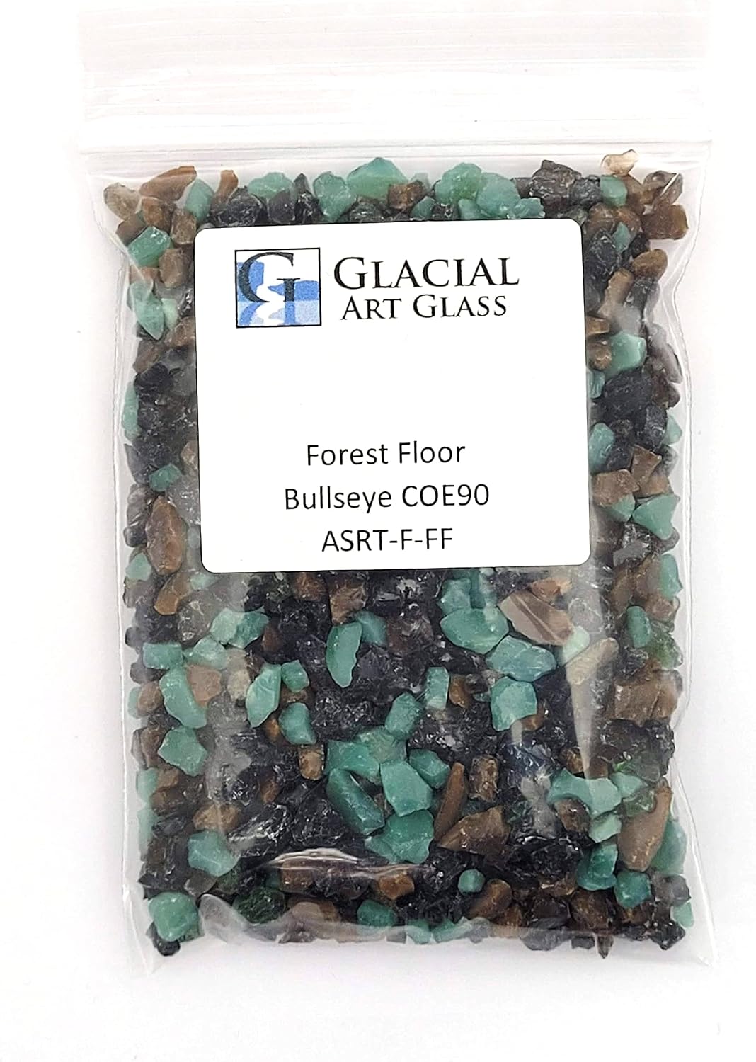 Forest Floor Frit Blend Coarse Bullseye Glass COE 90 Fusible - 4 Ounces