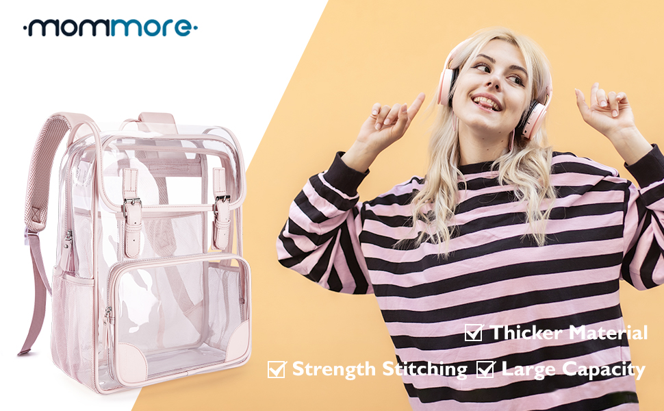 mommore Clear Backpack for School 17