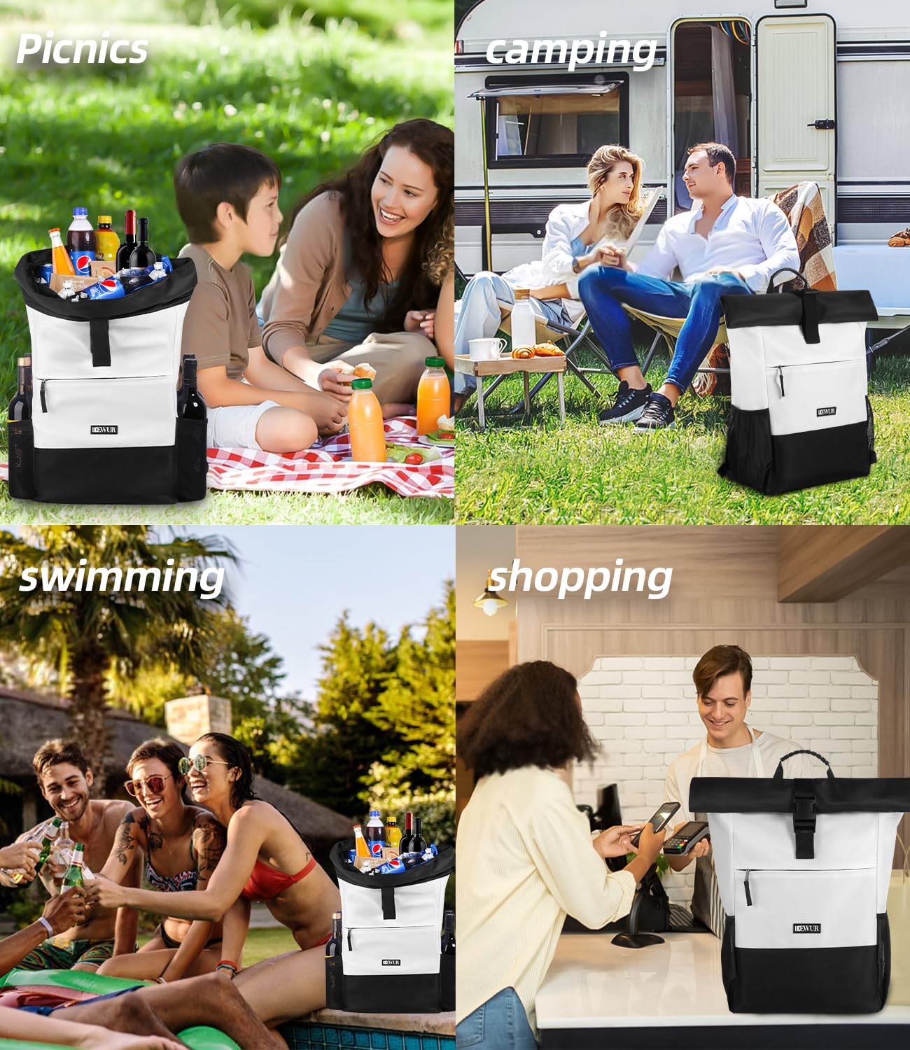 DEWUR Zaino termico 35 l picnic campeggio escursioni