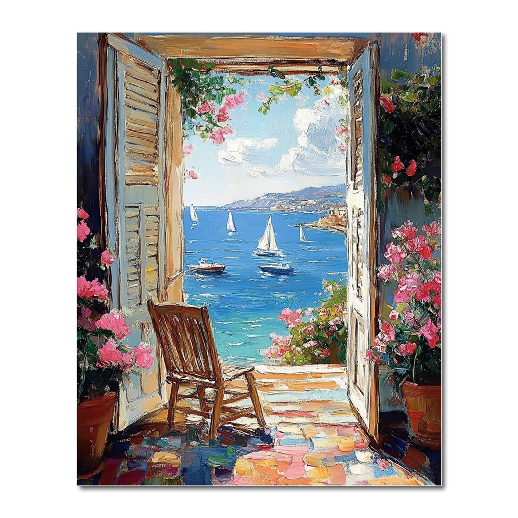 Artykapby Bl009 Painting By Number For Adult Kits,Landscape Paint By Numbers Kits,Diy Acrylic Oil Painting Adults Paint By Numbers For Gift Home Wall Decor 16X20 Inch