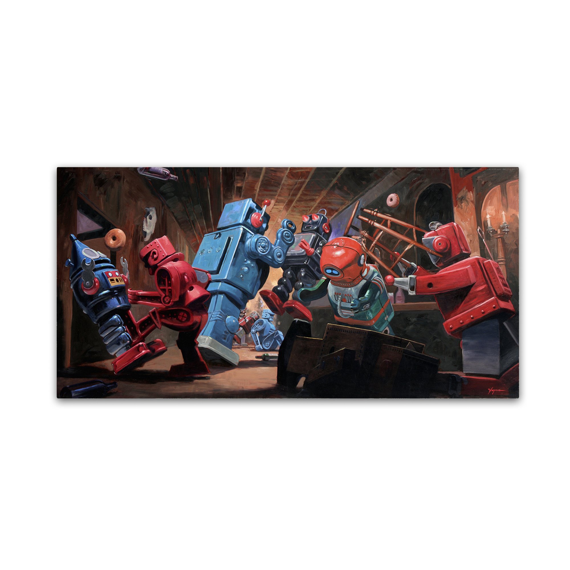 Malfunction by Eric Joyner Wall Decor, 10 by 19" Canvas Wall Art