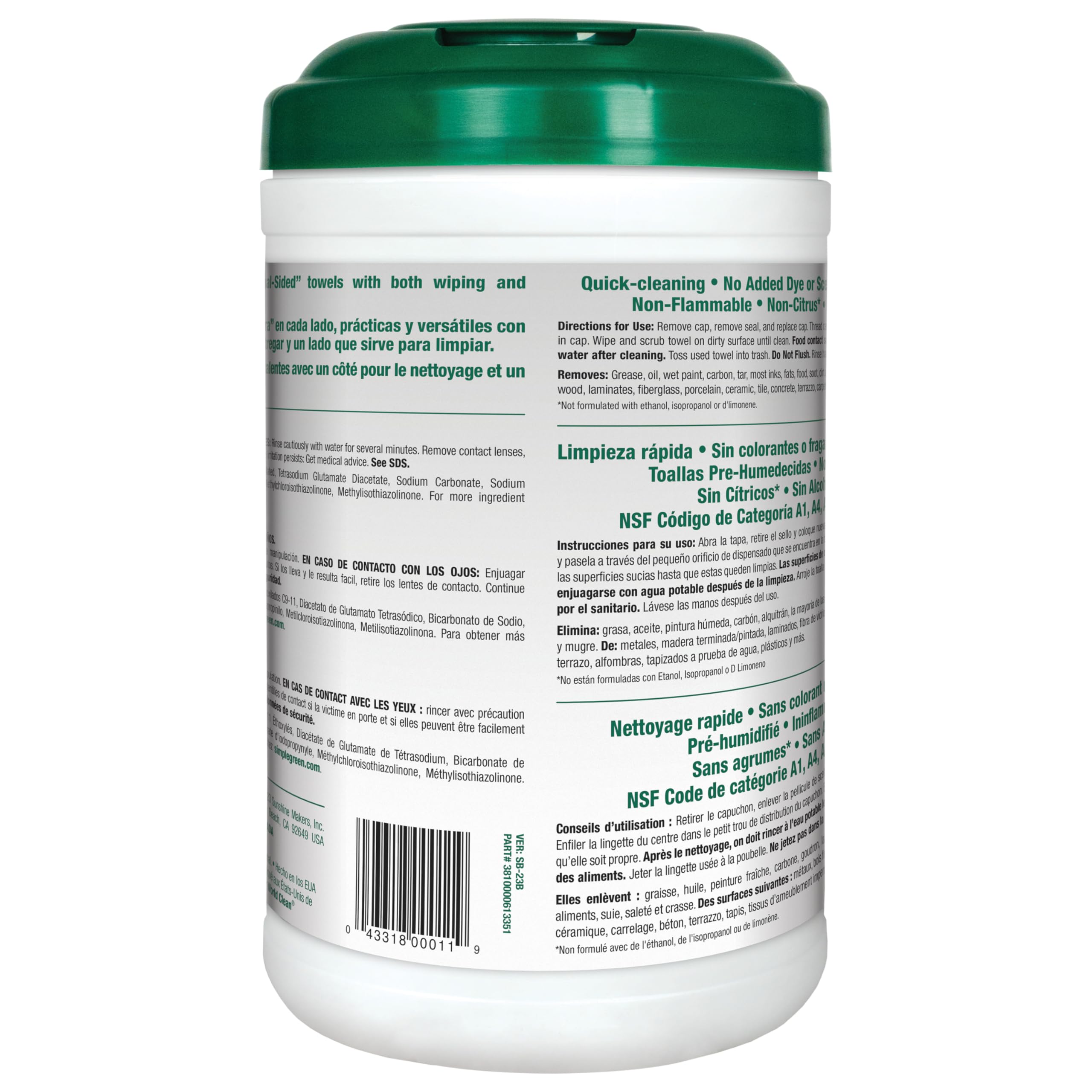 Simple Green Safety Towels 75 Ct