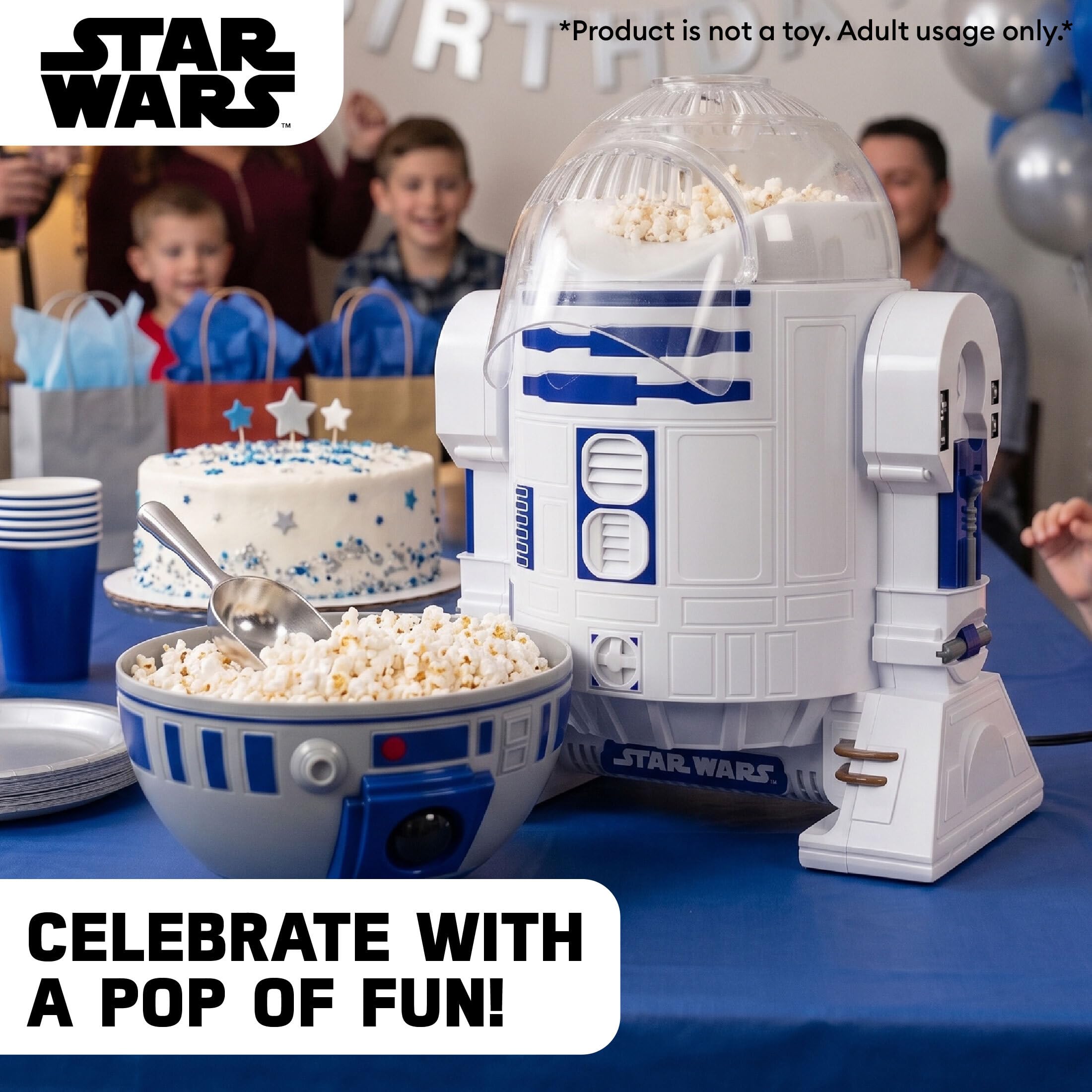 Amazon.com: Uncanny Brands Star Wars R2D2 Popcorn Maker- Fully