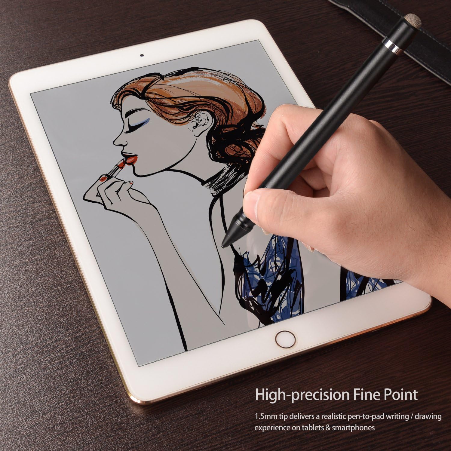 Qoosea [2 in 1] Stylus Pen for Touch Screen Active Capacitive Rechargeable Digital Fine Point Stylus Pen For iPad/iPhone / Samsung Galaxy Phone/Kindle / Fire HD & Android Tablets