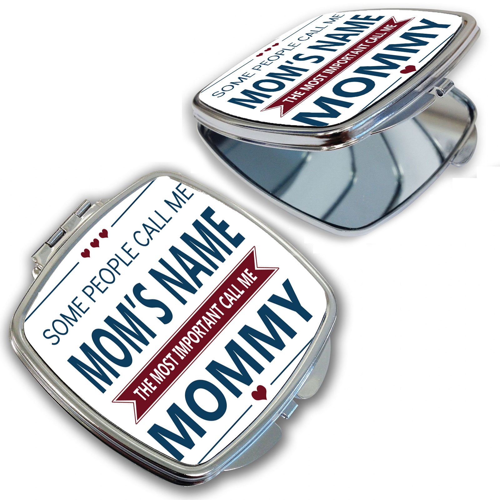 BleuReign(TM) Personalized Custom Most Important People Call Me Mommy Compact Mirror