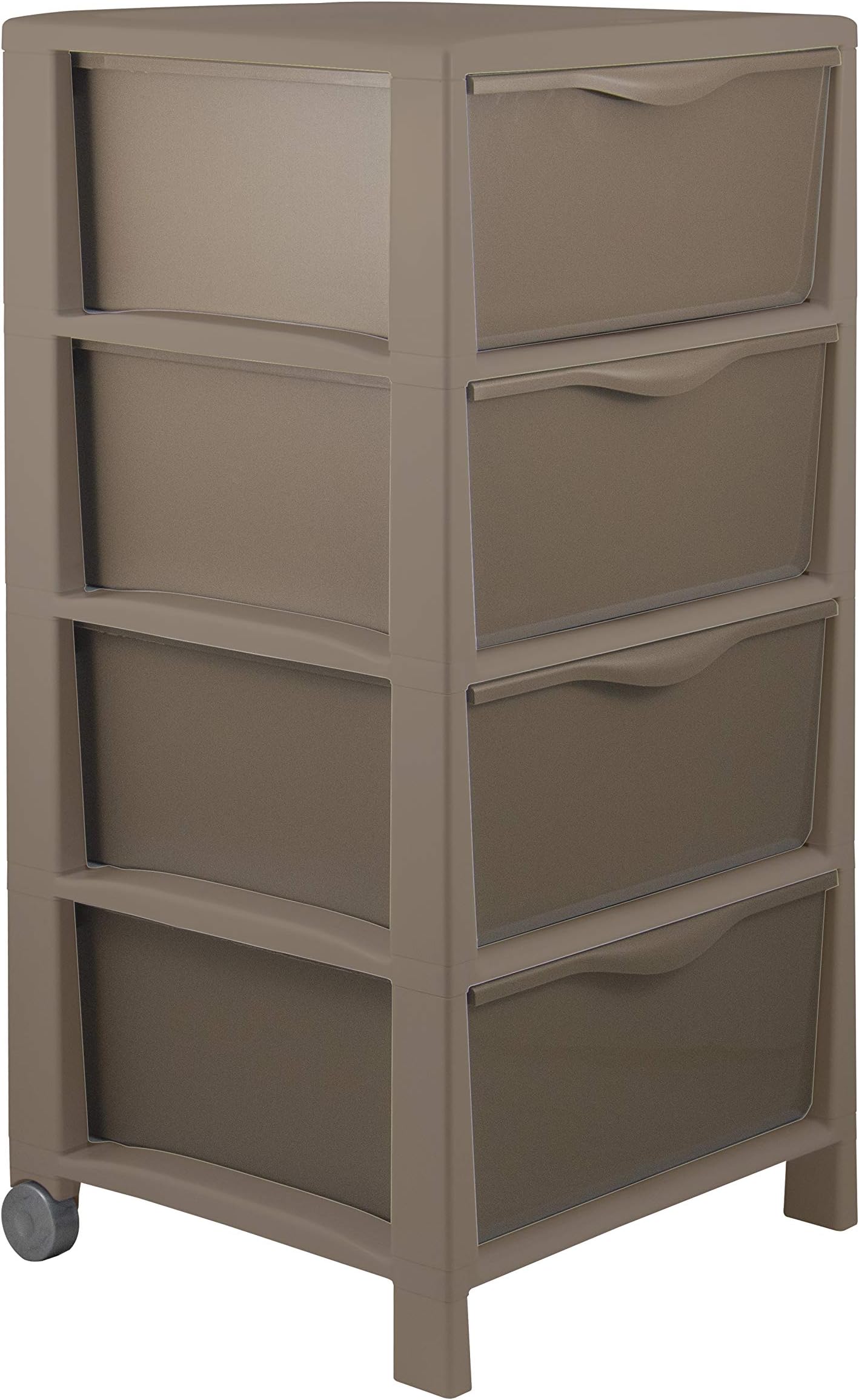 Tontarelli Cassettiera In Bambù Medium - 4 Cassetti Alti, Design Essenziale - Foto 6