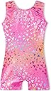 Domusgo Gymnastics Leotards for Girls Sparkly One-Piece Pro Kids Unitard Biketards with Shorts