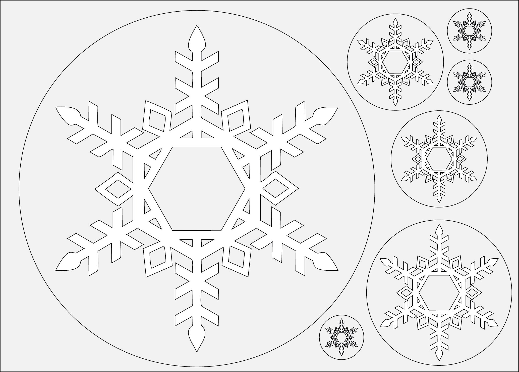 White Snowflake Christmas Window Stickers - Low Tack Clear Vinyl - Varied Sizes - Price per Pack of 56 Stickers (P/NO. 7828708) - Image 4