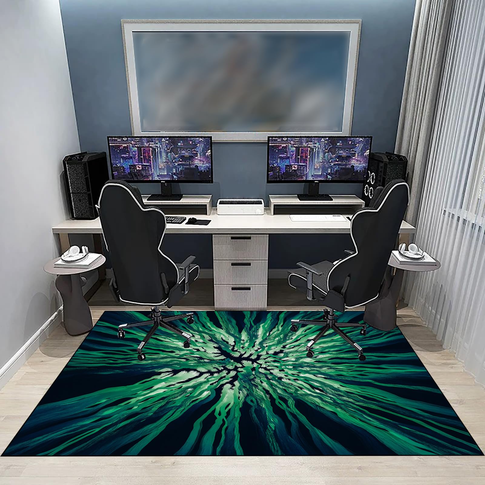 Dywan Krzesło Gaming Ochraniacz Podłogi Na Wózkach Inwalidzkich Biuro Biurko Gamer Mata 70 x 110 cm Mata ochronna Podłogi Biuro Mata podłogowa na Twarde podłogi, Laminat