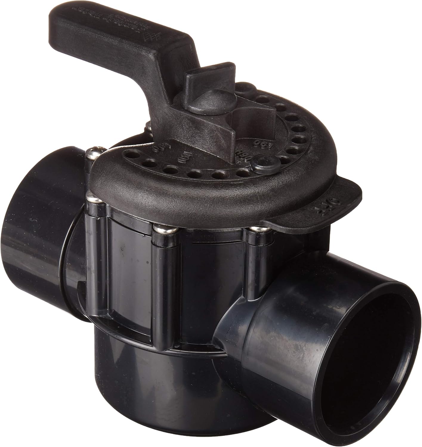 Pentair 263029 Grey/Black Diverter Valve 2-Way 2-Inch (2-1/2-Inch Slip Outside), PVC, Grey/Black